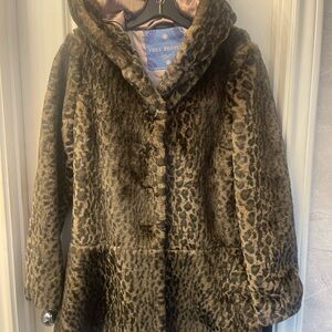 Free People Leopard Coat Sz Small